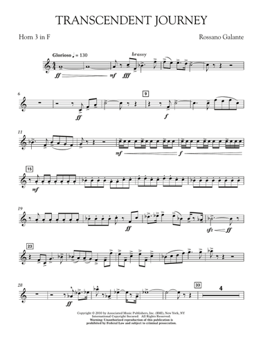 Transcendent Journey - Horn 3 in F