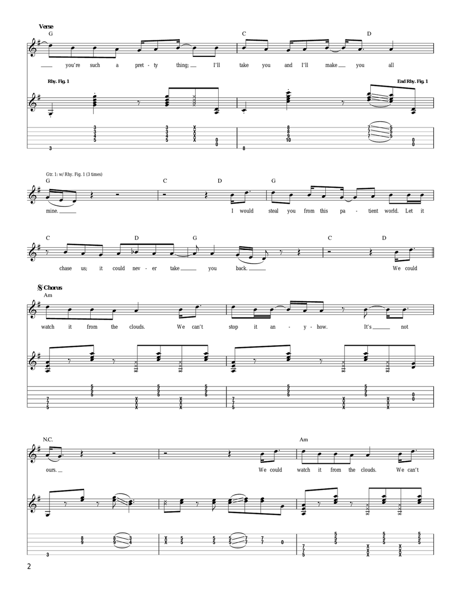 From The Clouds Acoustic Guitar scores gallery preview page 2