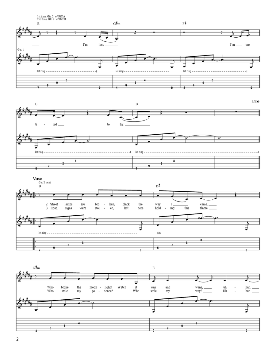 No Good With Faces No Good With Faces Acoustic Guitar scores gallery preview page 2