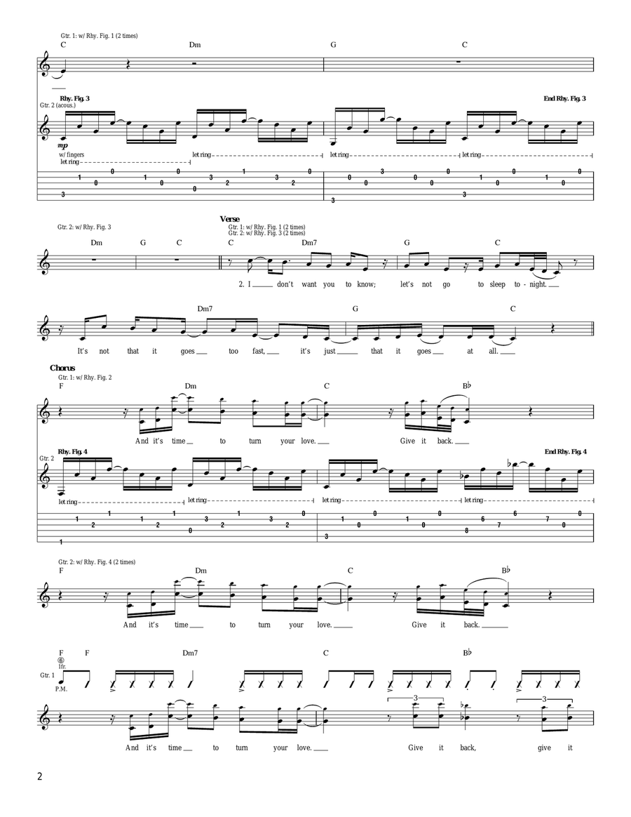 Turn Your Love Turn Your Love Acoustic Guitar scores gallery preview page 2