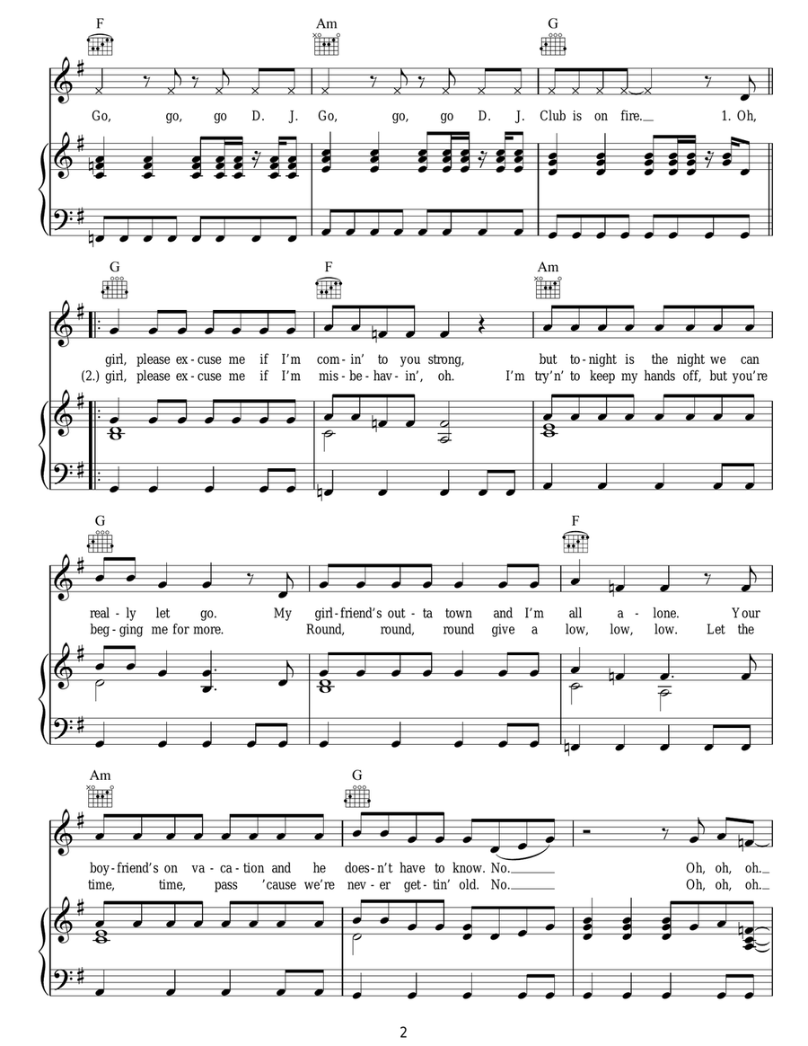I Like It I Like It Acoustic Guitar scores gallery preview page 2
