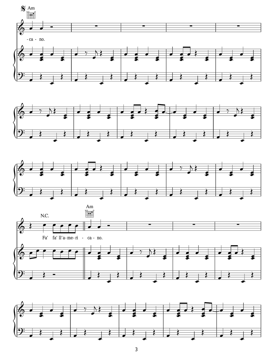We No Speak Americano We No Speak Americano Acoustic Guitar scores gallery preview page 3