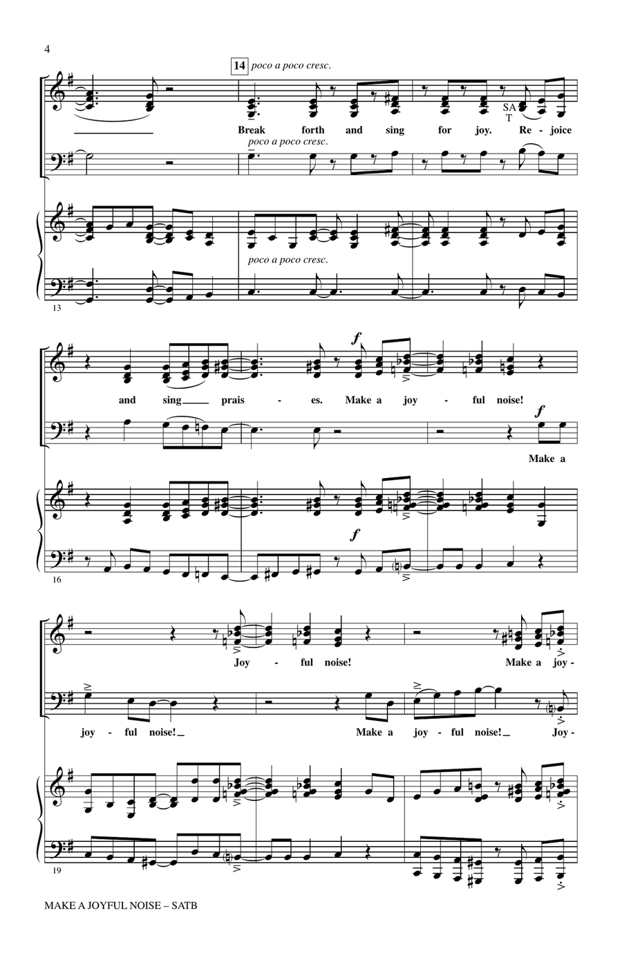 Make A Joyful Noise 4-Part scores gallery preview page 2