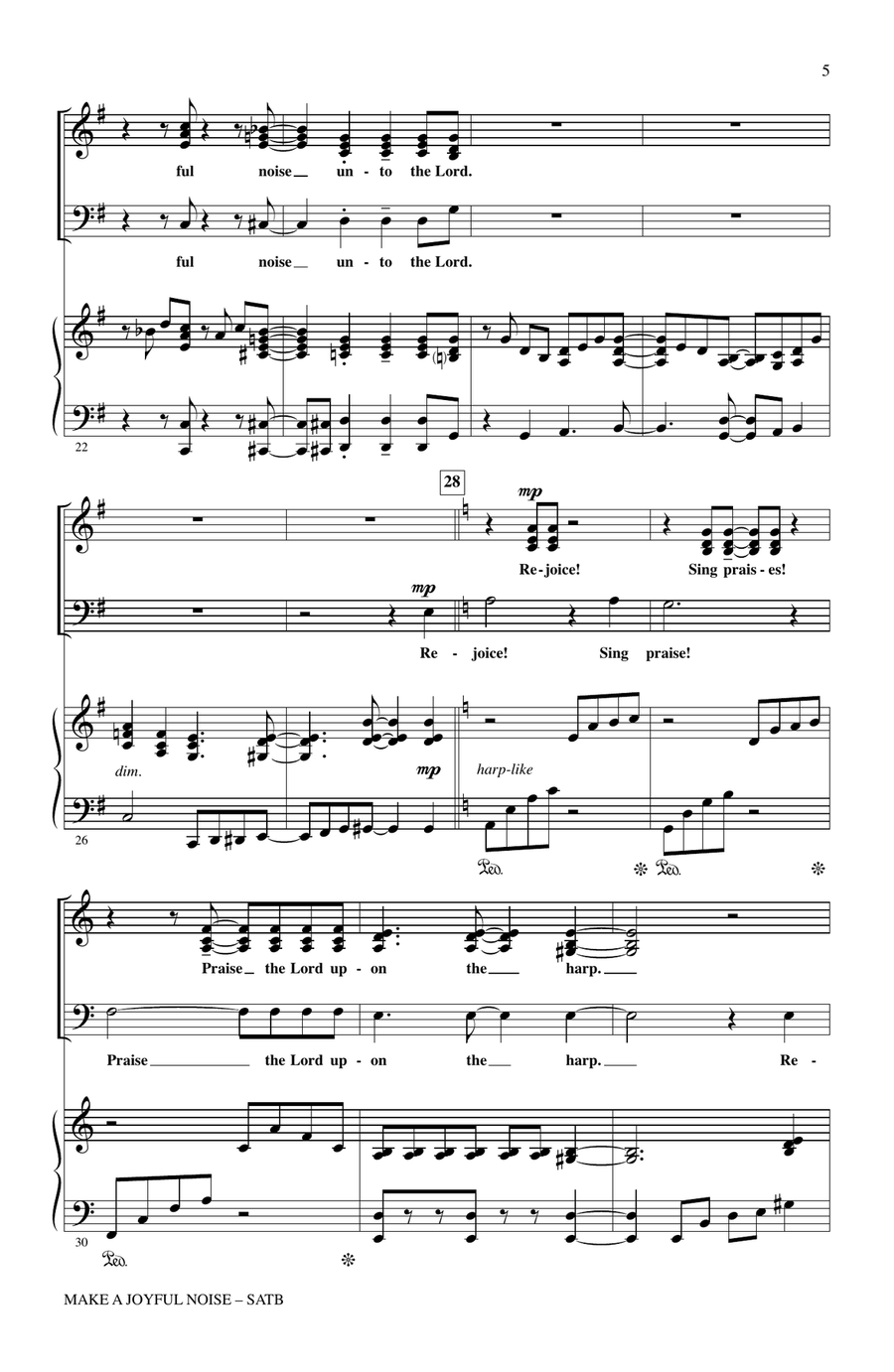 Make A Joyful Noise 4-Part scores gallery preview page 3