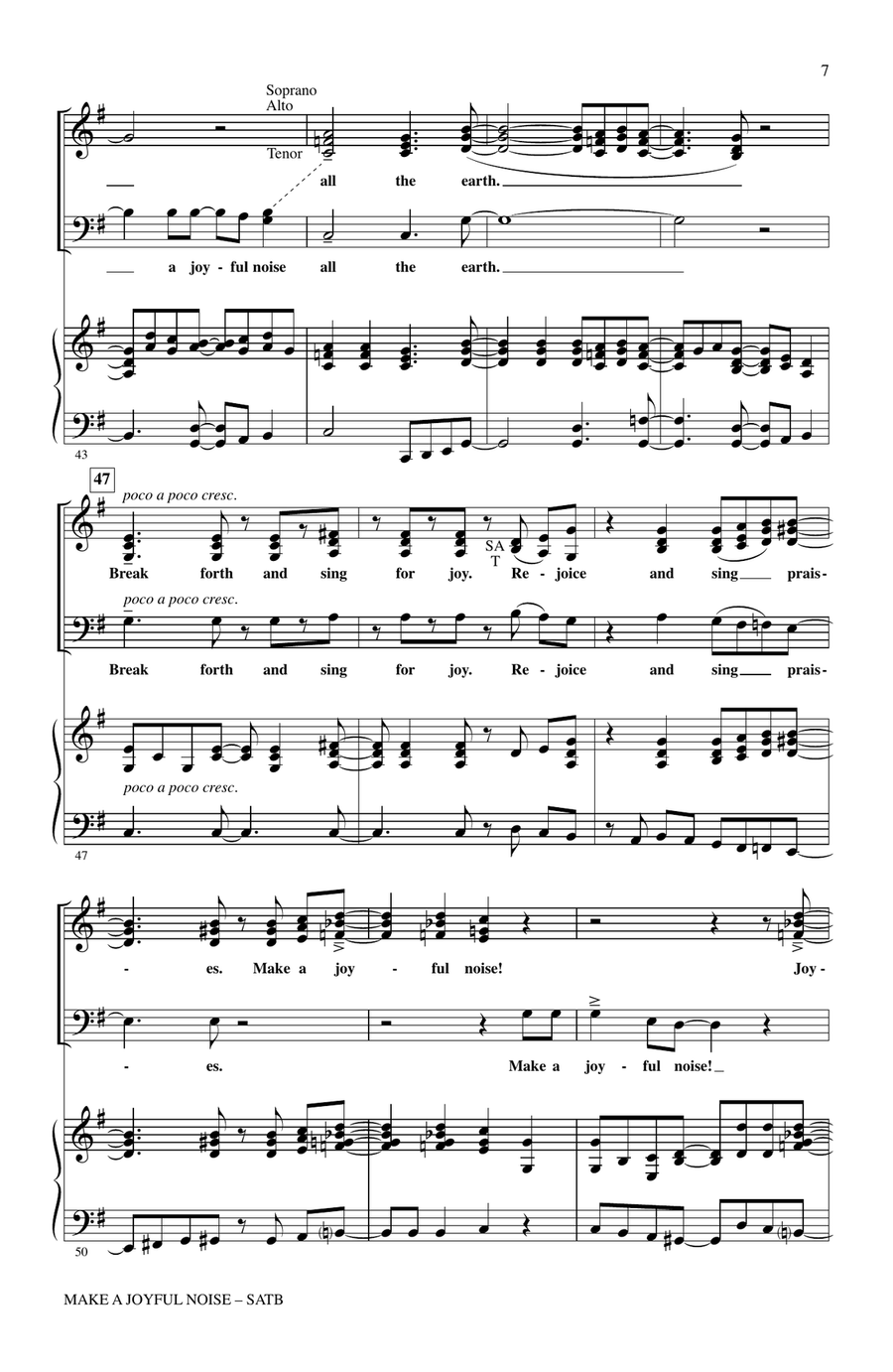 Make A Joyful Noise 4-Part scores gallery preview page 5