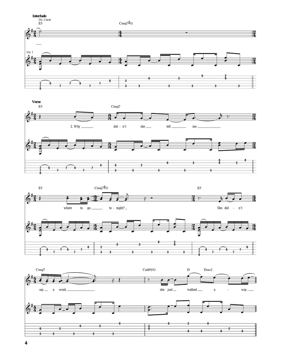Last To Know Last To Know Acoustic Guitar scores gallery preview page 4