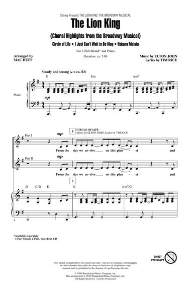 The Lion King (Broadway Musical Highlights)