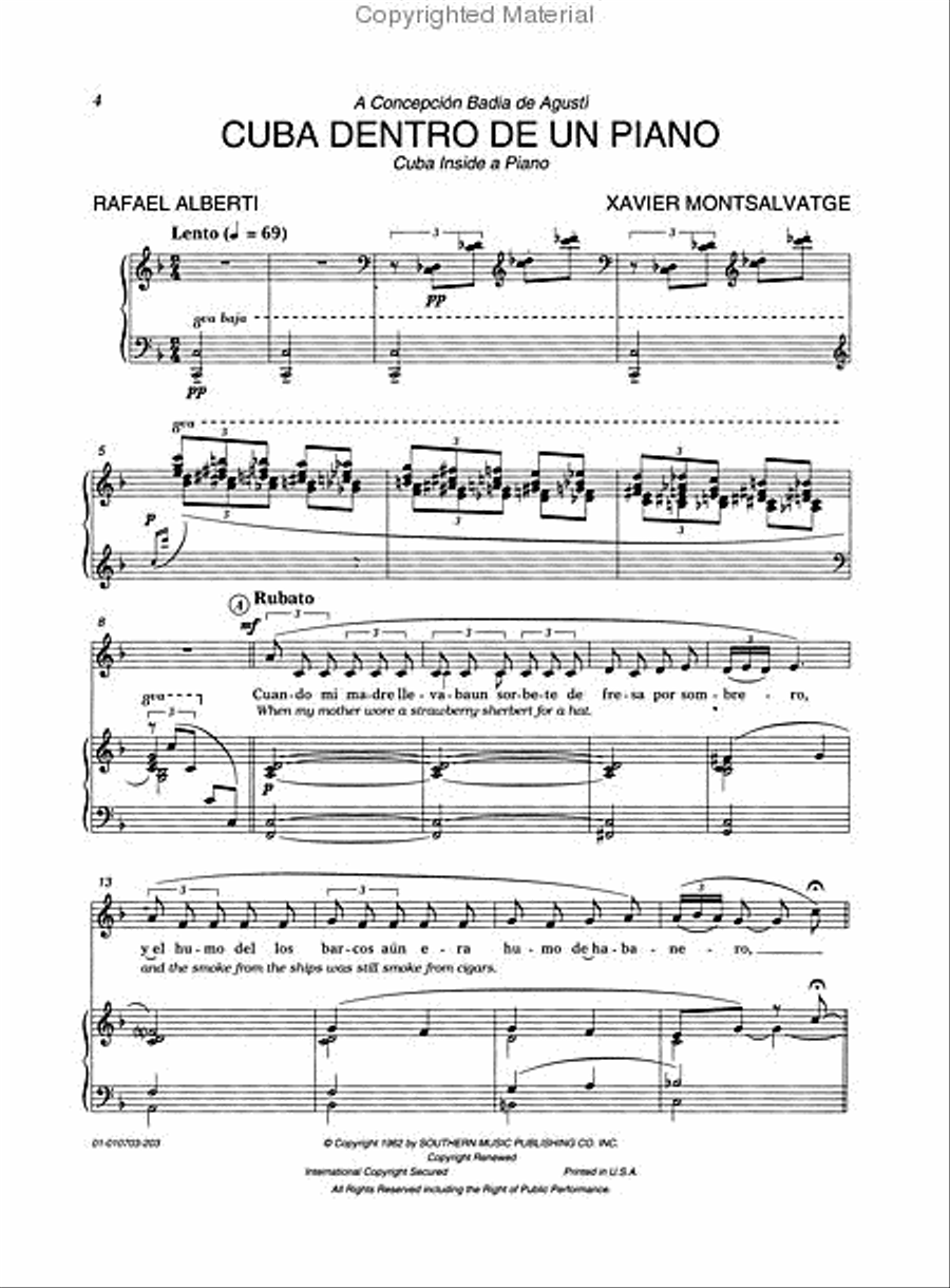 Cinco Canciones Negras Medium Voice scores gallery preview page 2