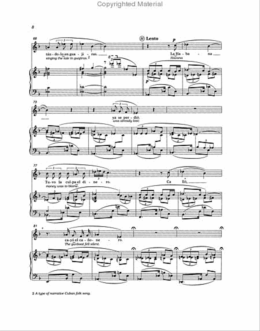 Cinco Canciones Negras Medium Voice scores gallery preview page 3