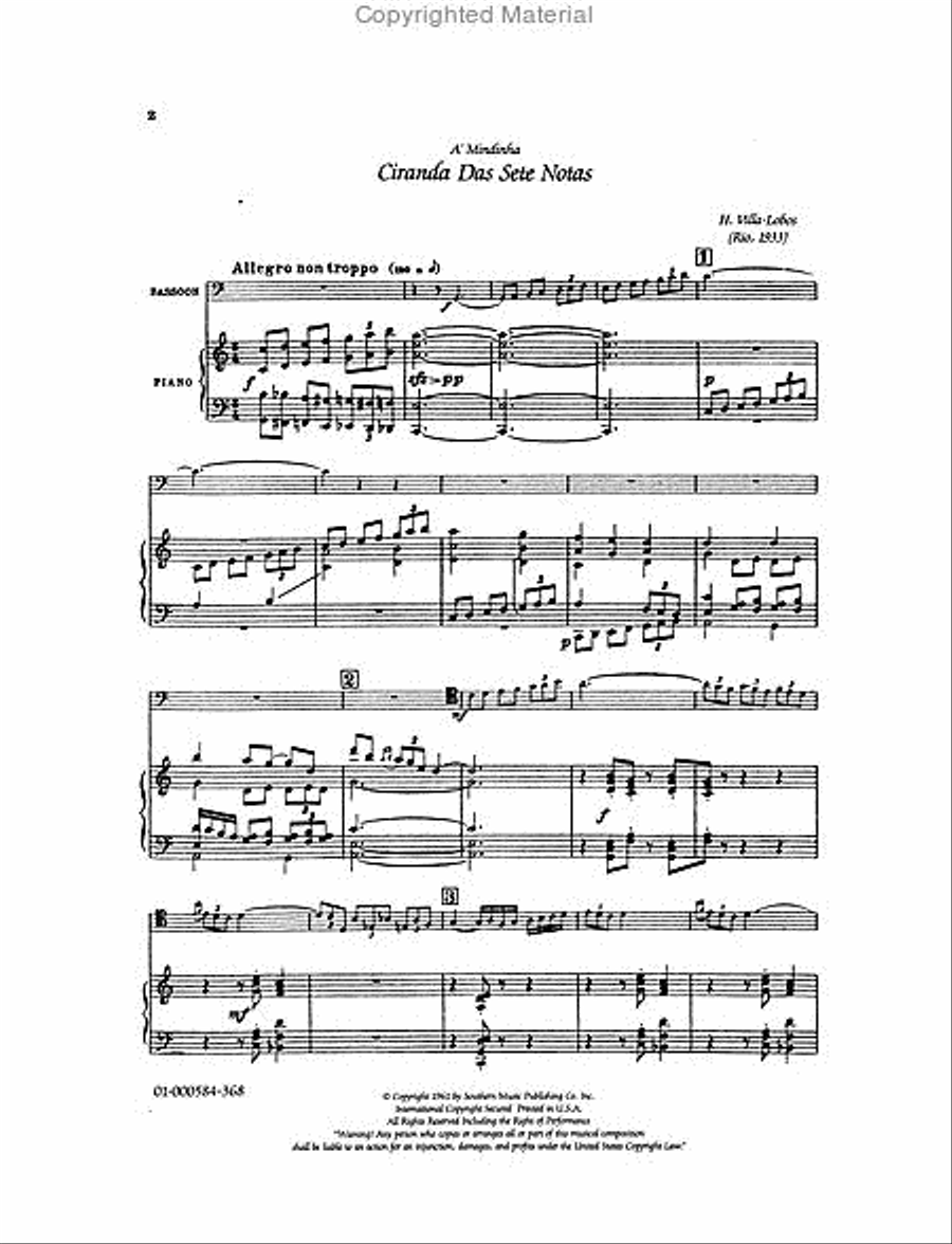 Ciranda das sete Notas Bassoon scores gallery preview page 2