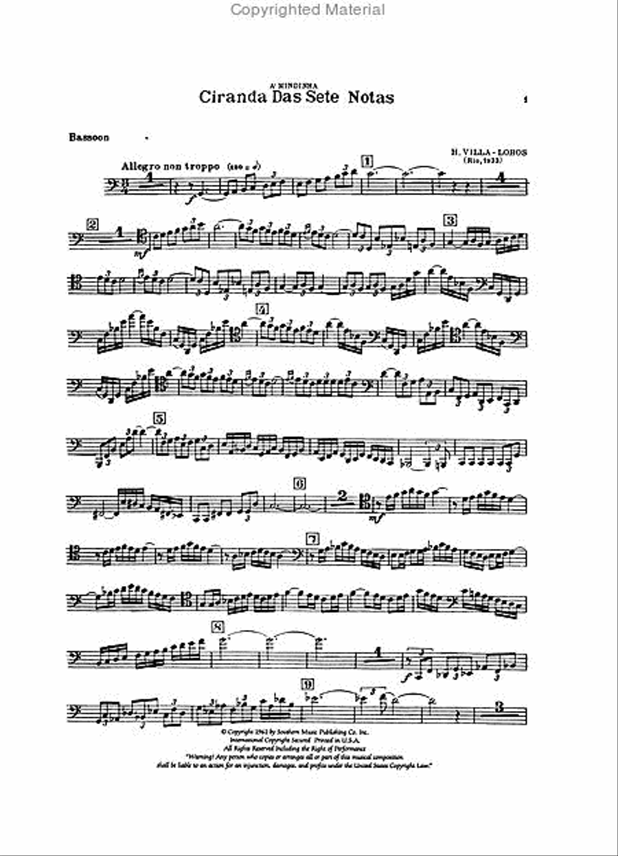 Ciranda das sete Notas Bassoon scores gallery preview page 4