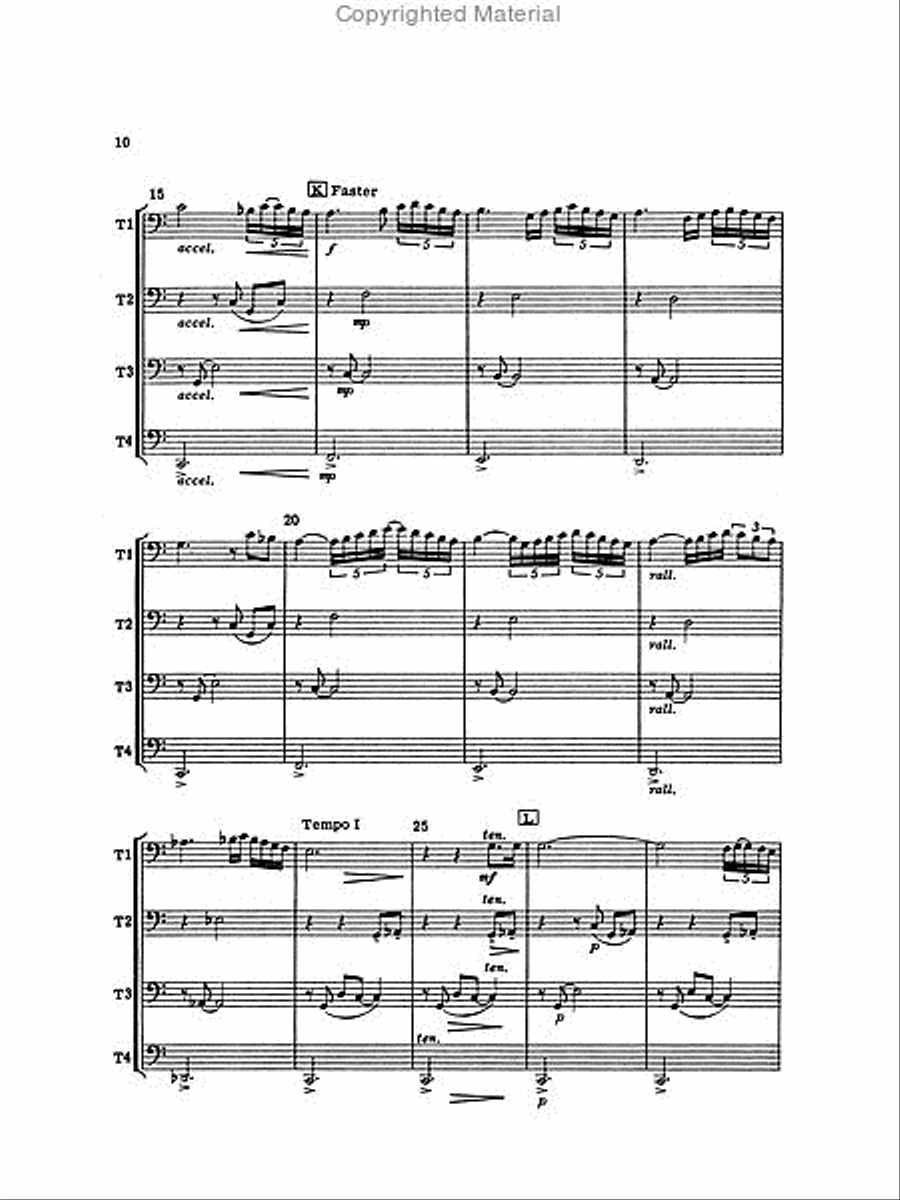 Dances for Solo Tuba/Baritone and Three Tubas Brass Quartet scores gallery preview page 3