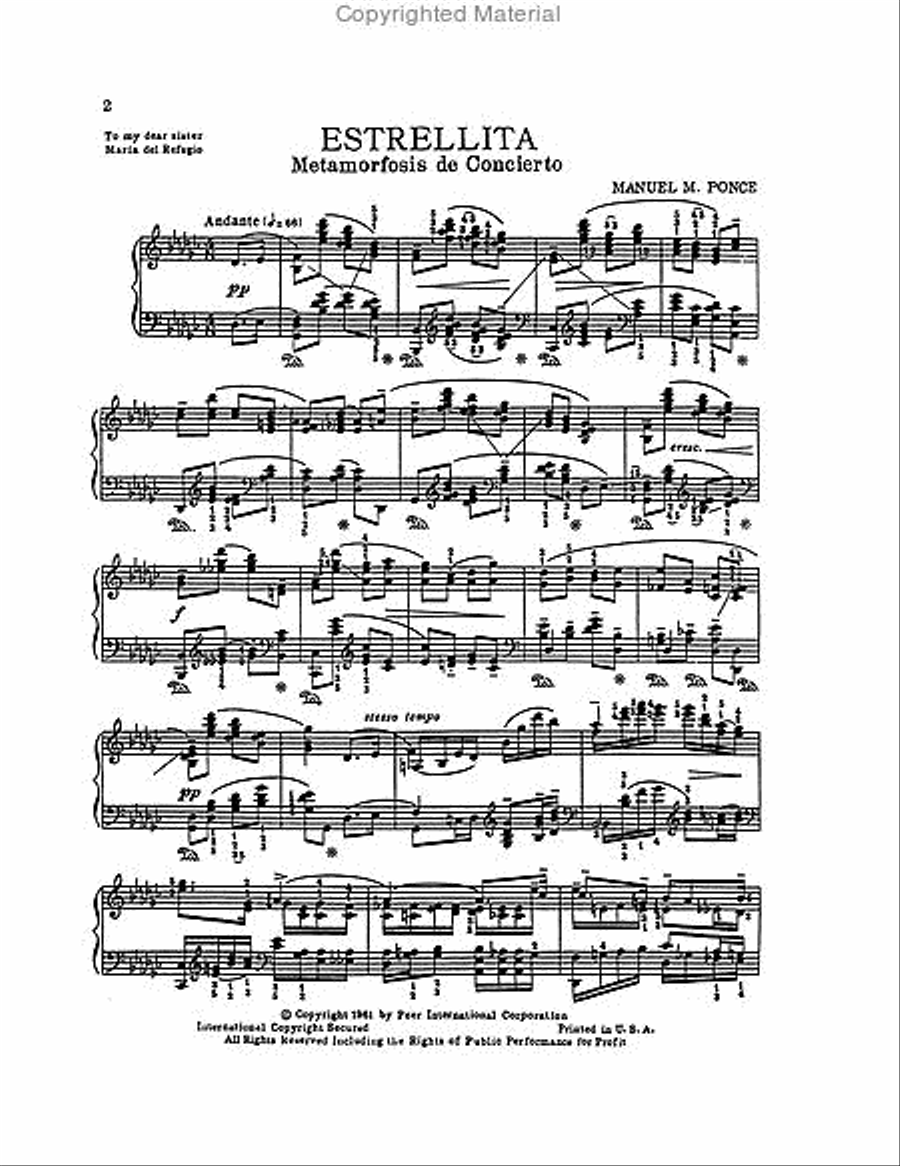 Estrellita Piano Solo scores gallery preview page 2