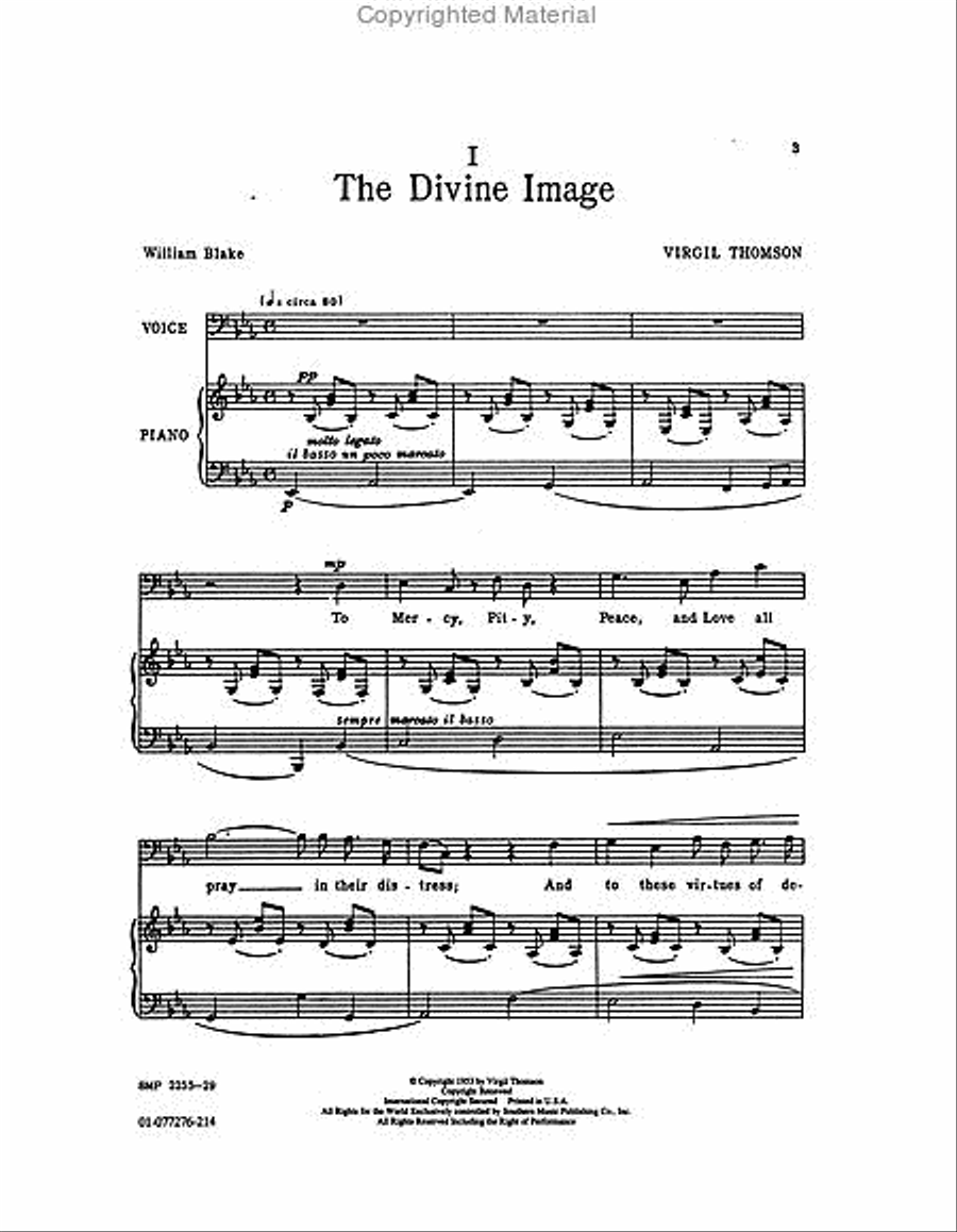 5 Songs from William Blake Low Voice scores gallery preview page 2