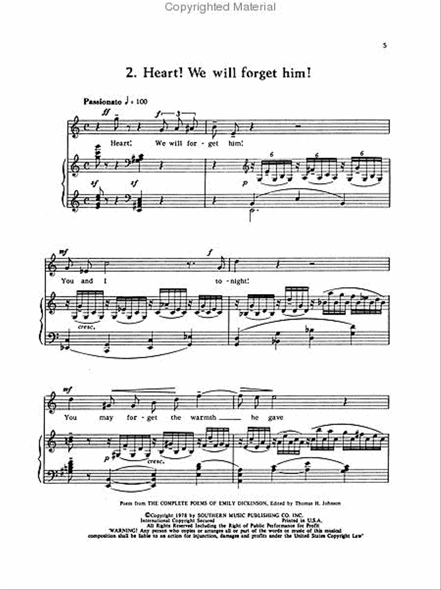 6 Poems by Emily Dickinson High Voice scores gallery preview page 3