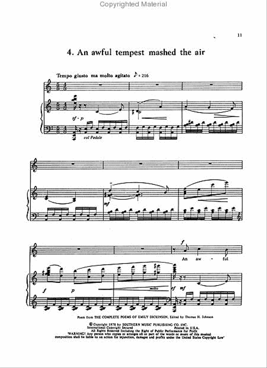 6 Poems by Emily Dickinson High Voice scores gallery preview page 4