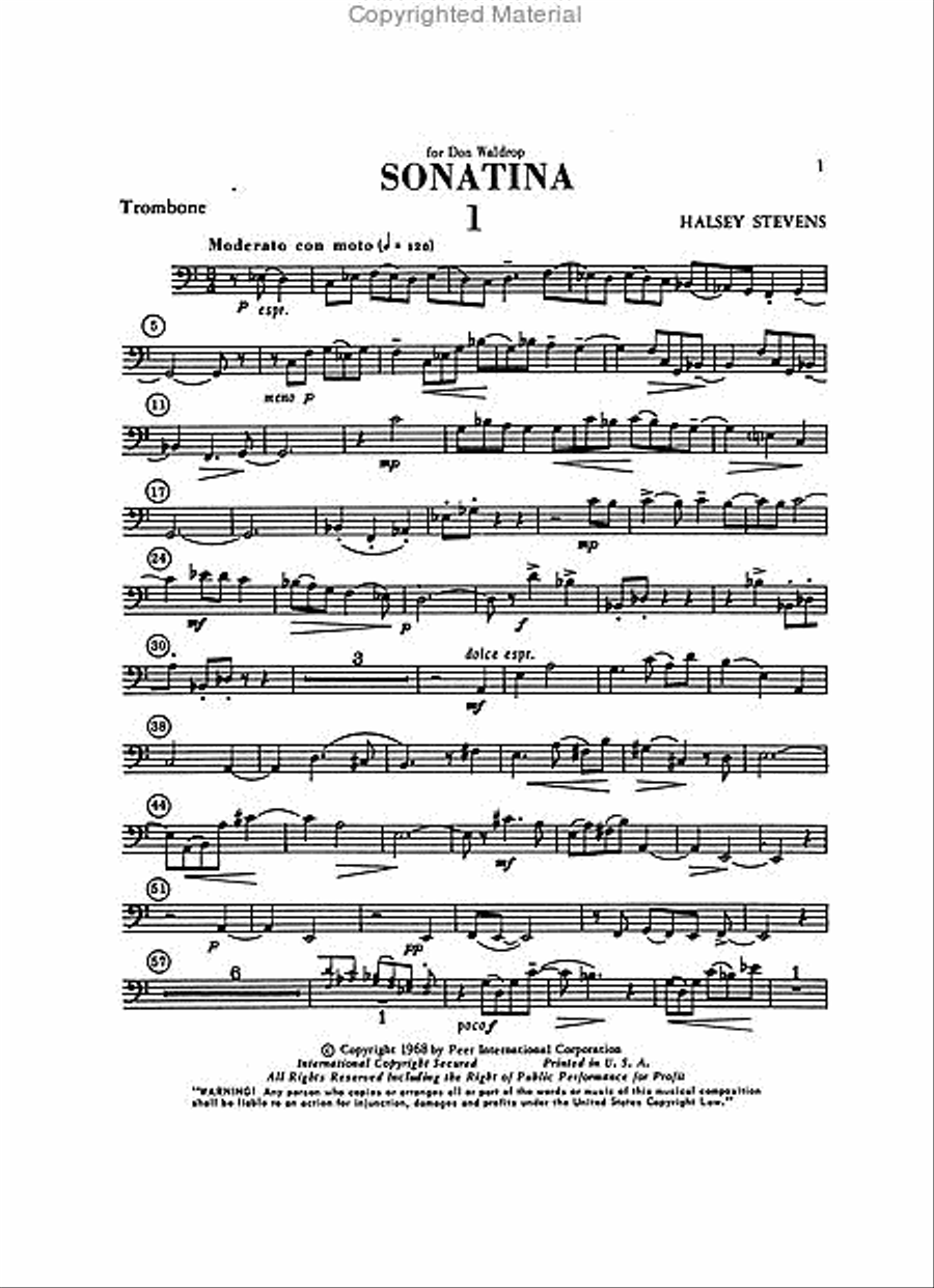 Sonatina Trombone scores gallery preview page 4