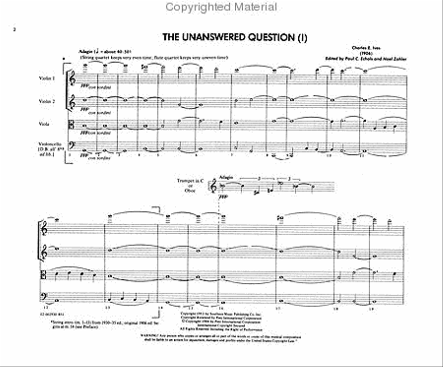 The Unanswered Question Chamber Orchestra scores gallery preview page 2