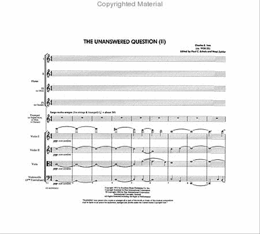 The Unanswered Question Chamber Orchestra scores gallery preview page 3