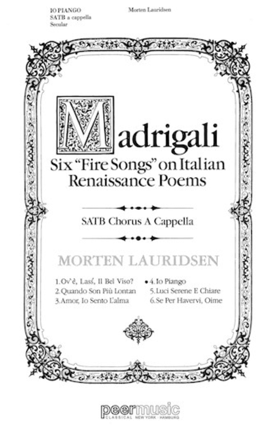 Io Piango 4-Part scores gallery preview page 1