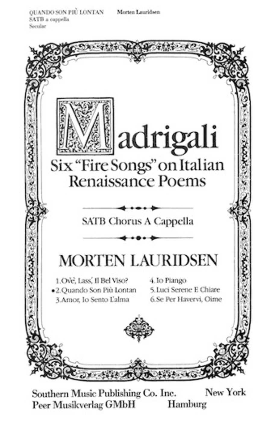 Quando Son Piu Lontan 4-Part scores gallery preview page 1