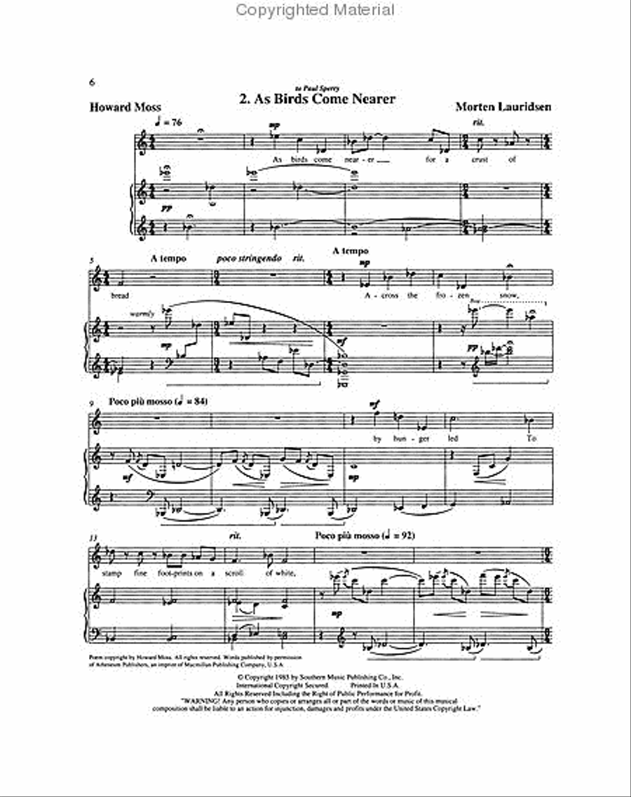 A Winter Come High Voice scores gallery preview page 3