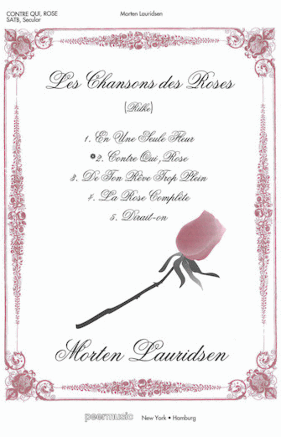 Contre qui, rose (Against whom, rose) 4-Part scores gallery preview page 1