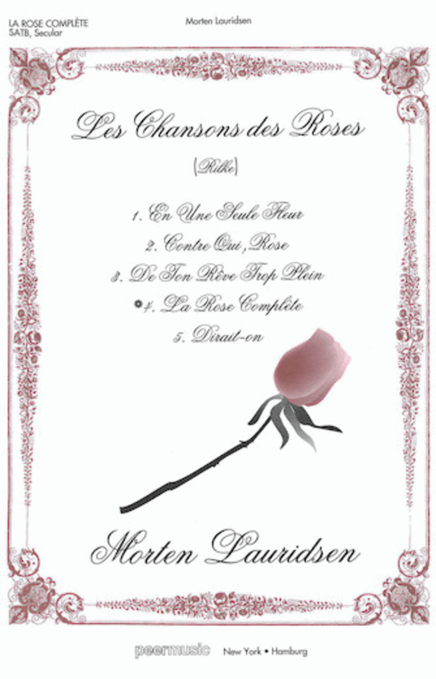 La rose complète (Perfect rose) 4-Part scores gallery preview page 1