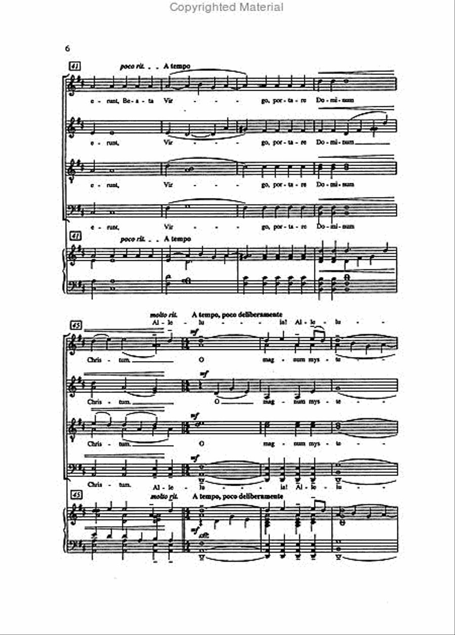 O Magnum Mysterium 4-Part scores gallery preview page 3