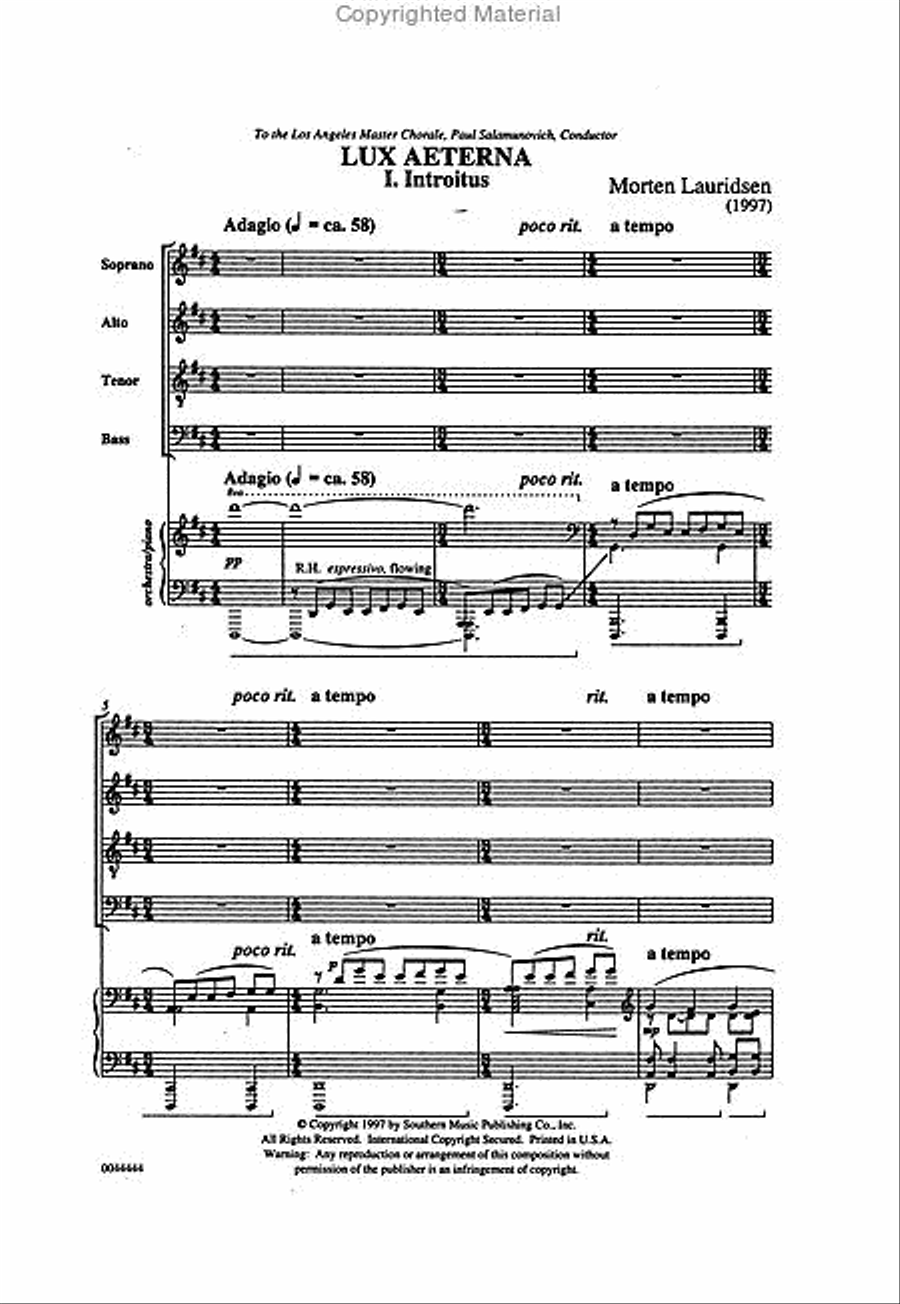 Lux Aeterna 4-Part scores gallery preview page 2