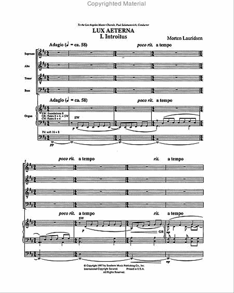 Lux Aeterna 4-Part scores gallery preview page 2