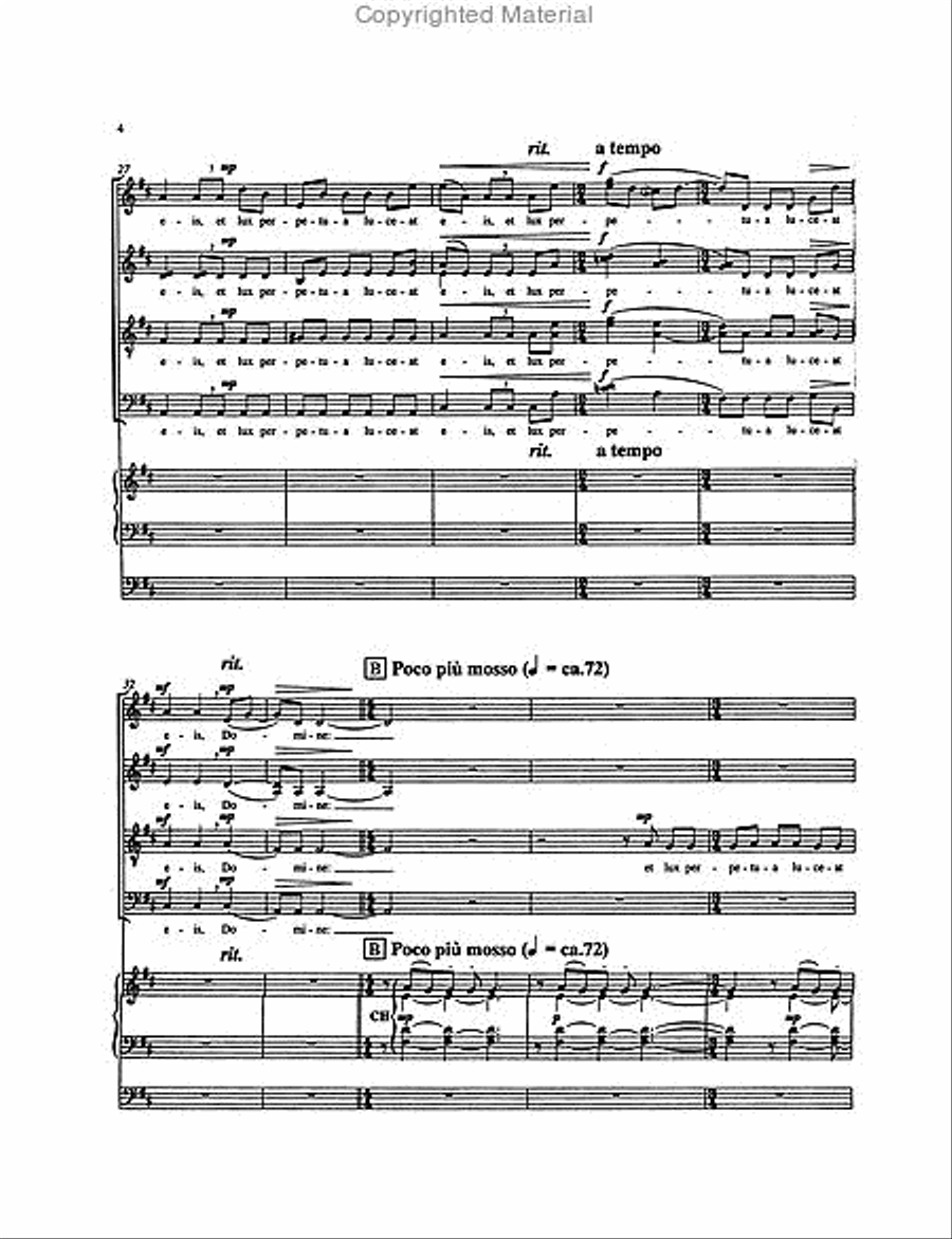 Lux Aeterna 4-Part scores gallery preview page 3