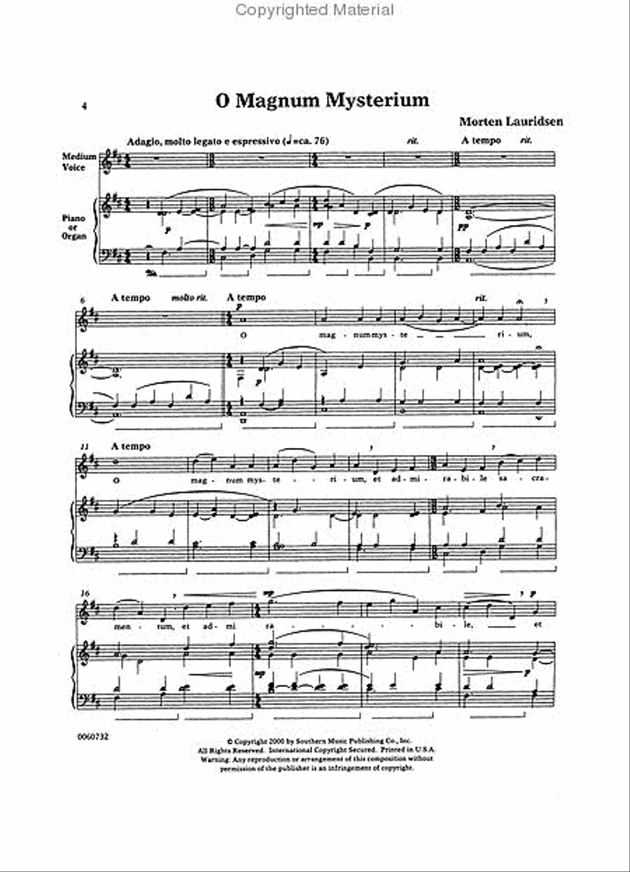 O Magnum Mysterium Medium Voice scores gallery preview page 2