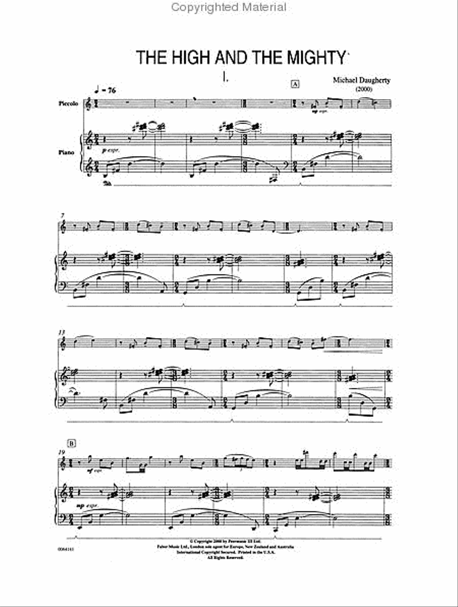 The High and the Mighty Piccolo scores gallery preview page 2