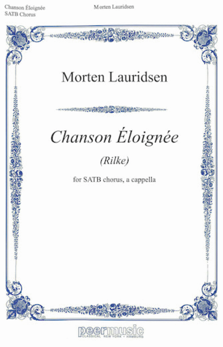 Chanson Eloignee 4-Part scores gallery preview page 1