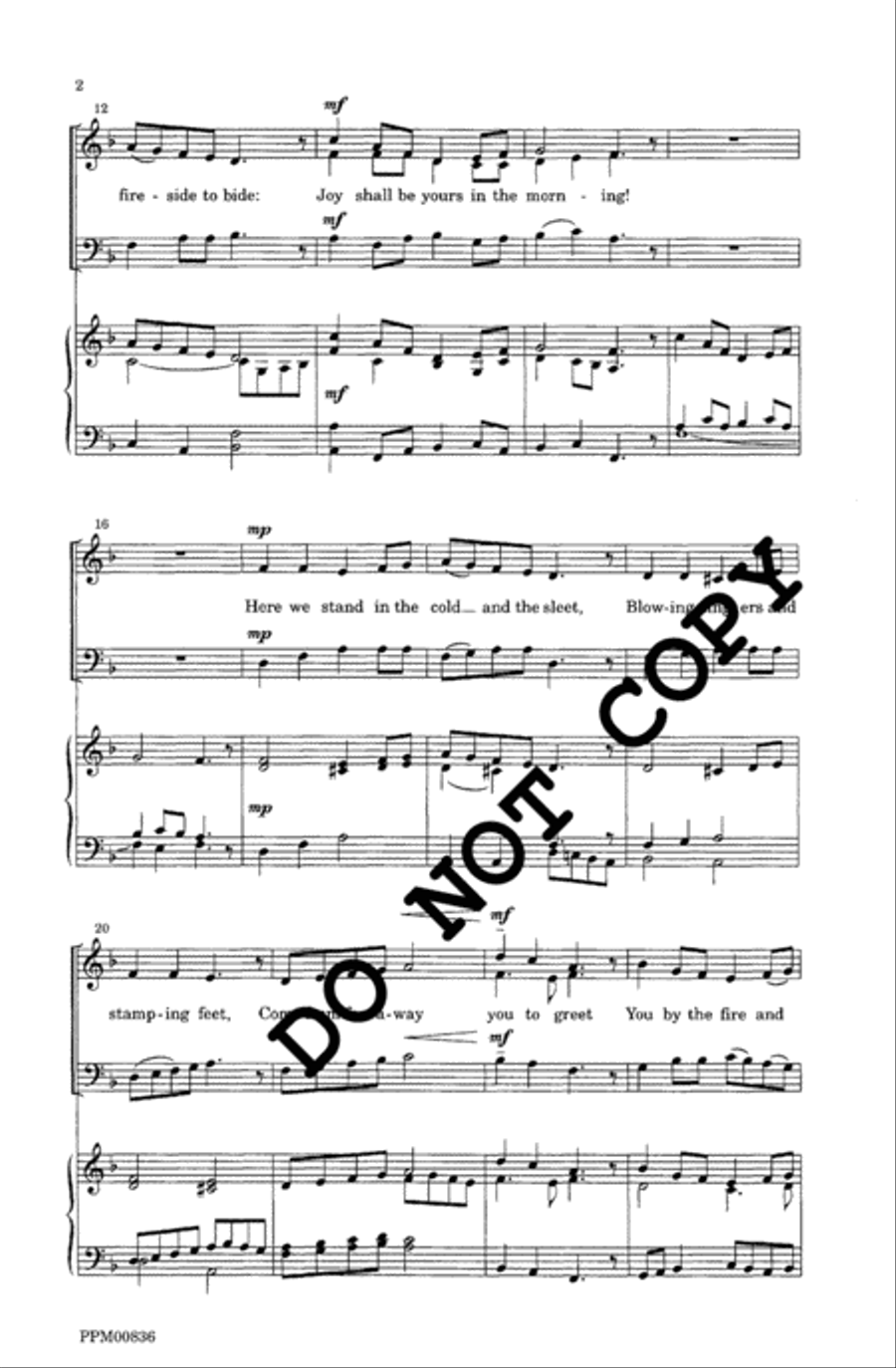 Willow Carol Willow Carol 3-Part scores gallery preview page 3