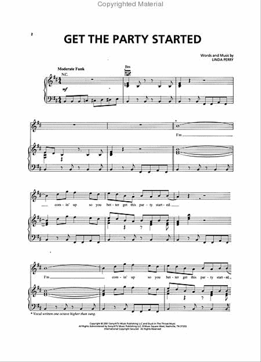 Pink – Greatest Hits ... So Far!!! Piano, Vocal, Guitar scores gallery preview page 2