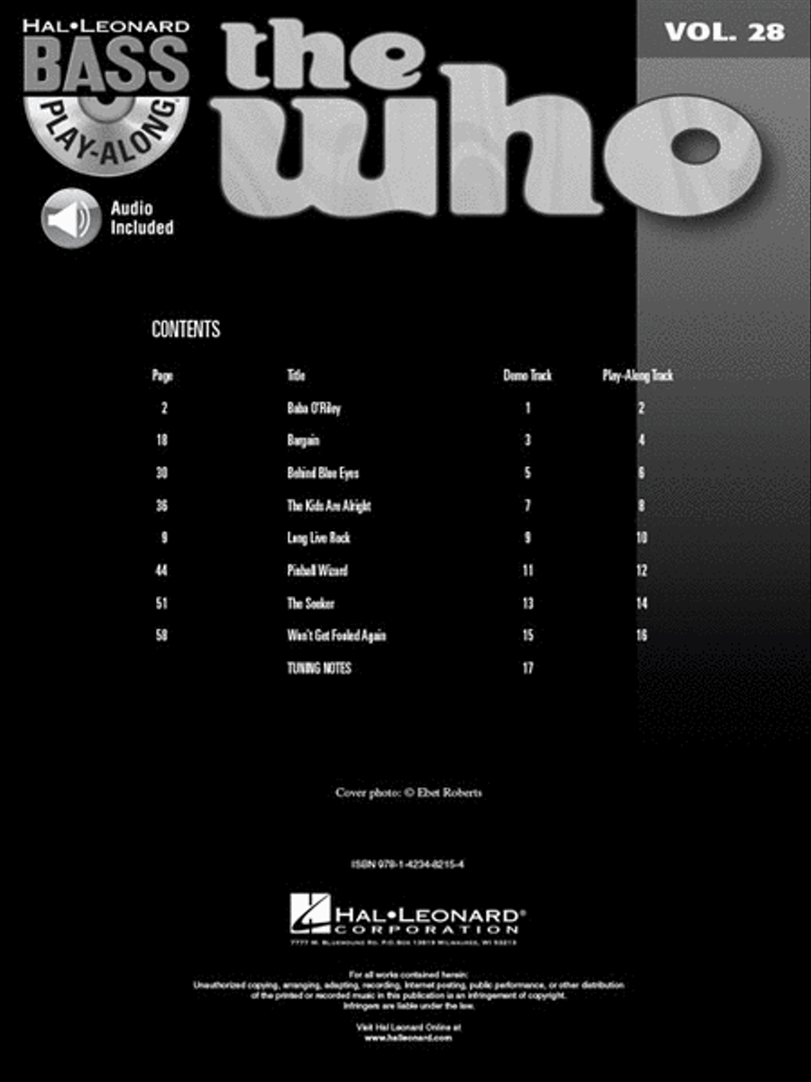 The Who Bass Guitar Tablature scores gallery preview page 3