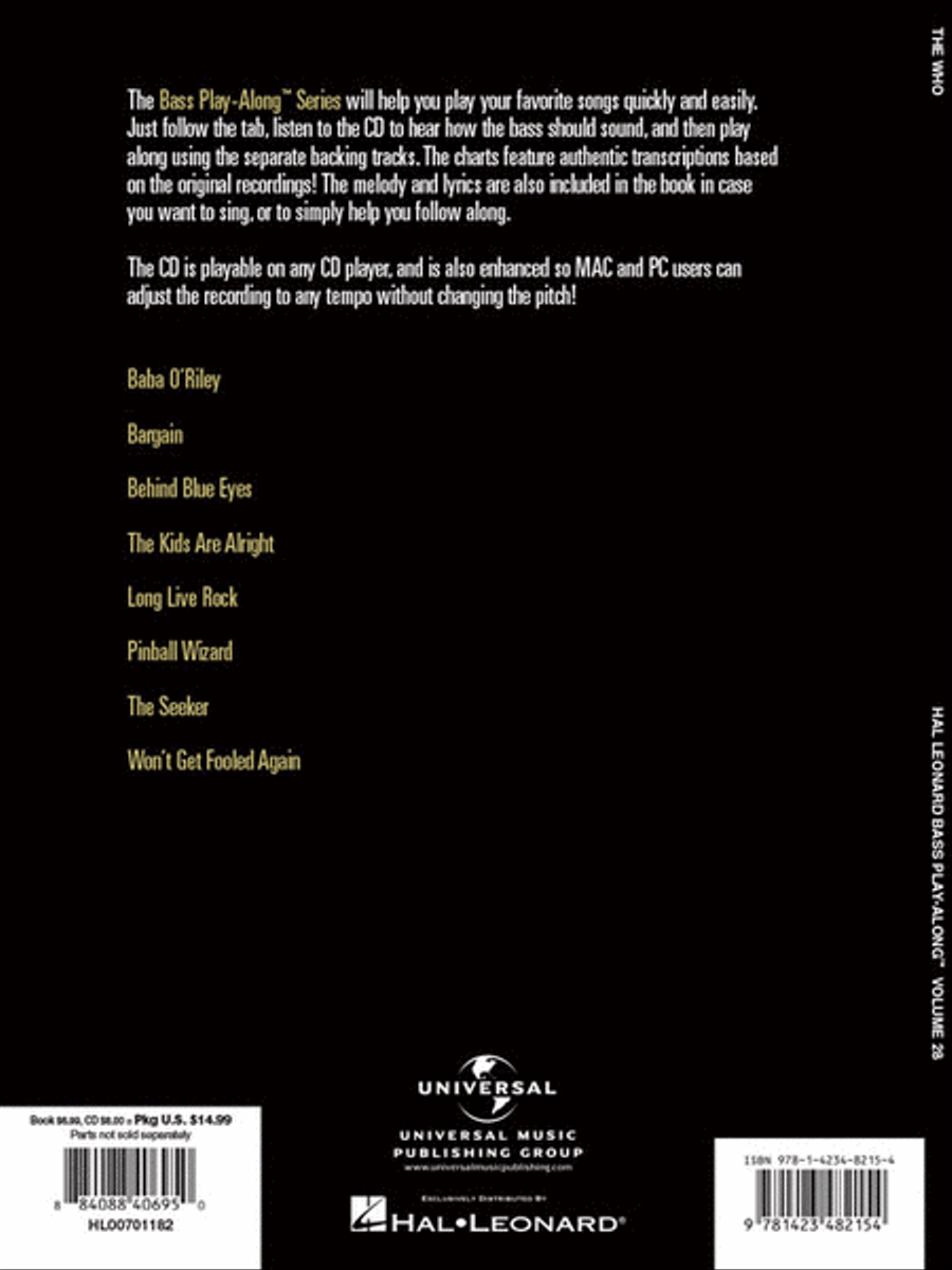 The Who Bass Guitar Tablature scores gallery preview page 7