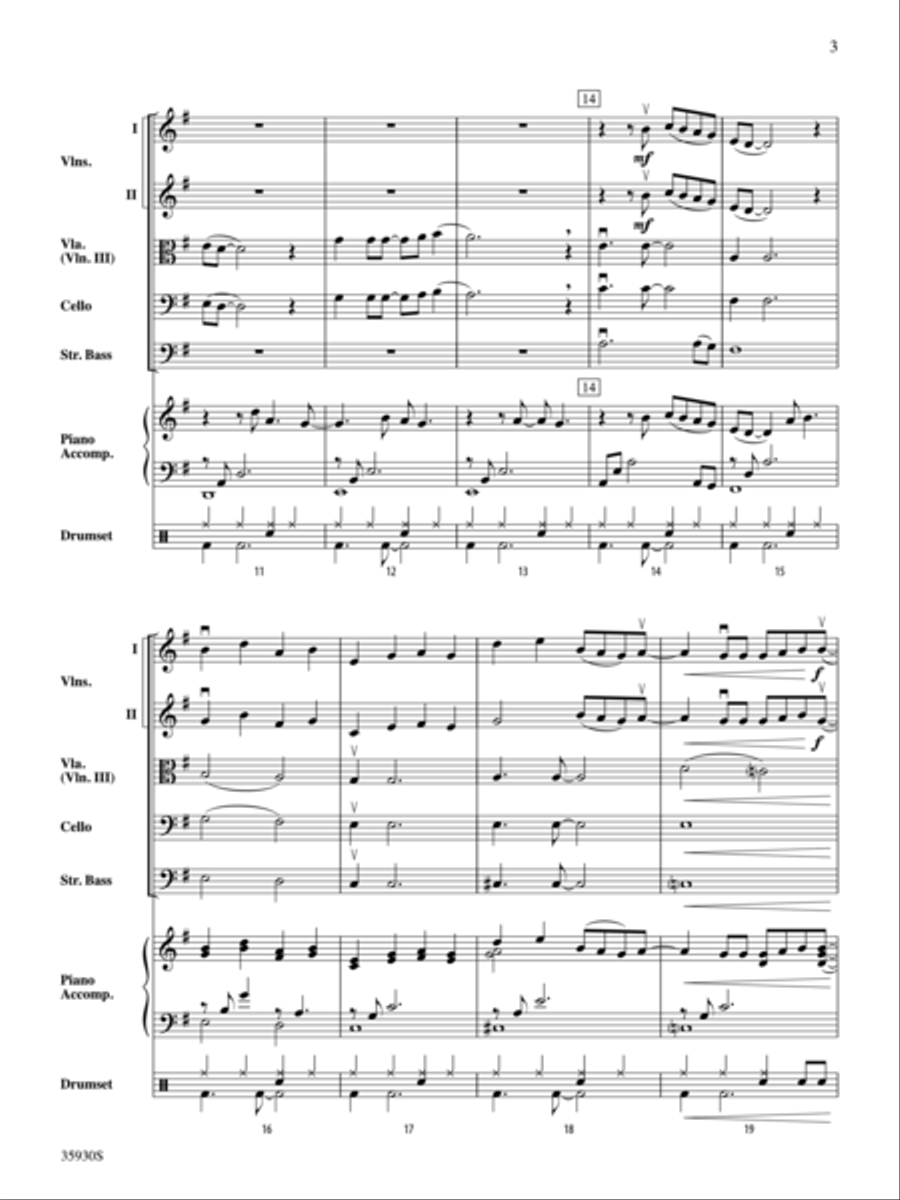 Born to Be Somebody String Orchestra scores gallery preview page 3