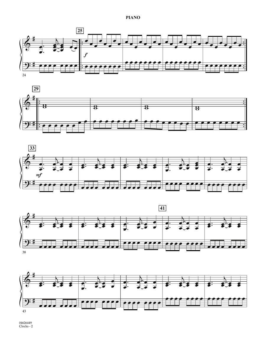 Clocks - Piano Clocks - Piano Orchestra scores gallery preview page 2