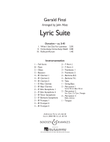 Lyric Suite - Conductor Score (Full Score)