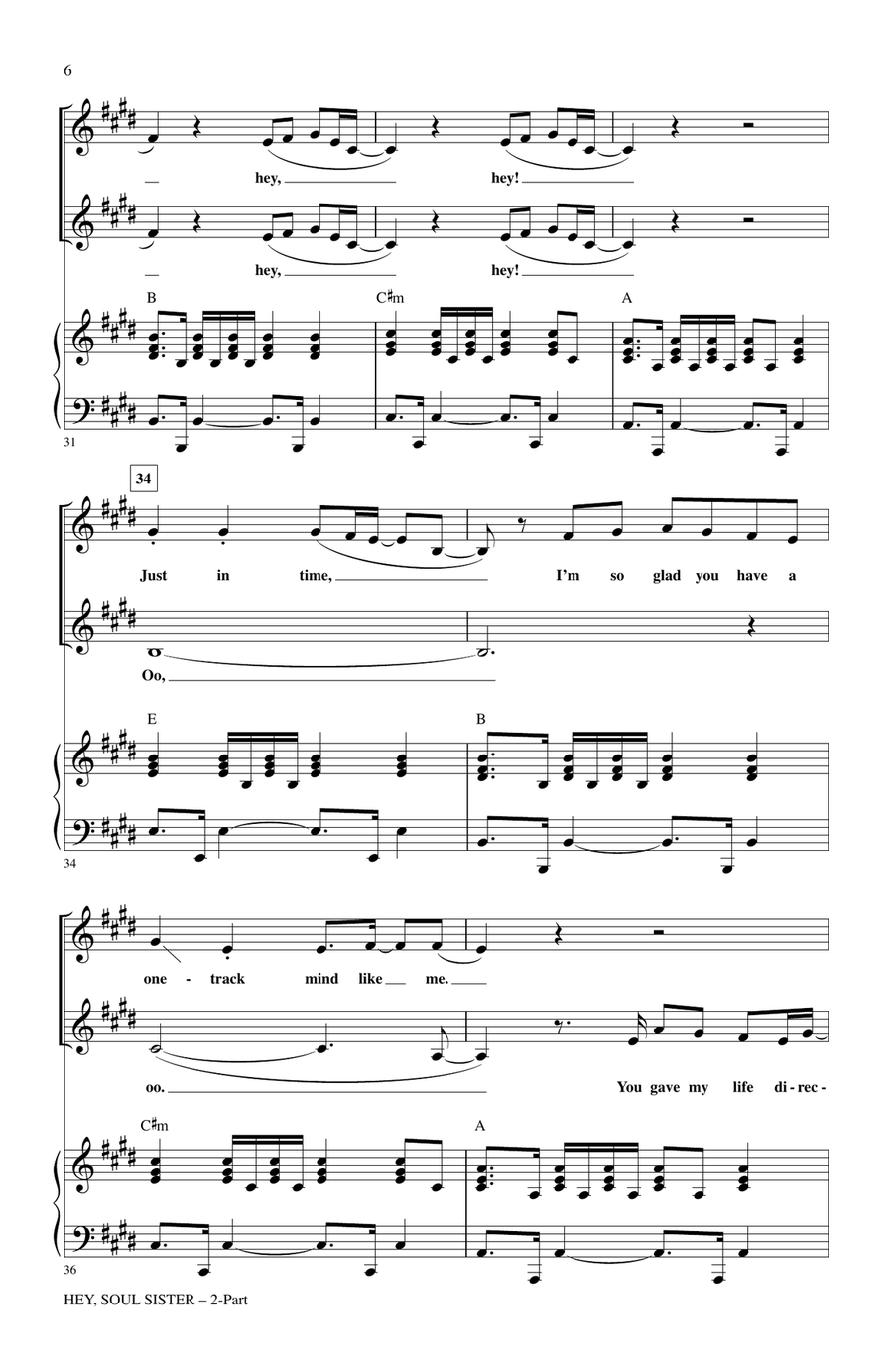 Hey, Soul Sister Hey, Soul Sister 2-Part scores gallery preview page 5