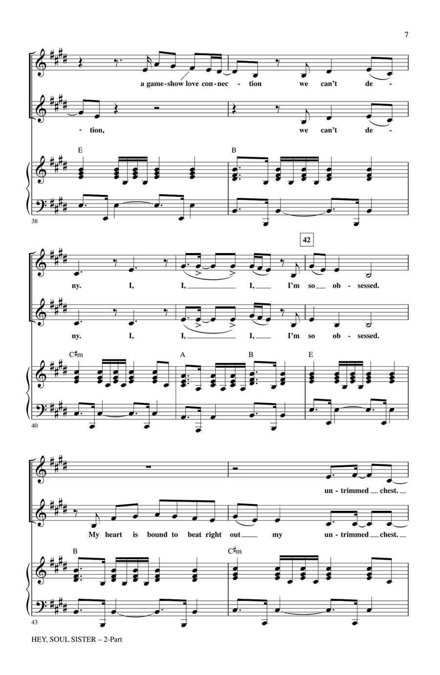 Hey, Soul Sister Hey, Soul Sister 2-Part scores gallery preview page 6