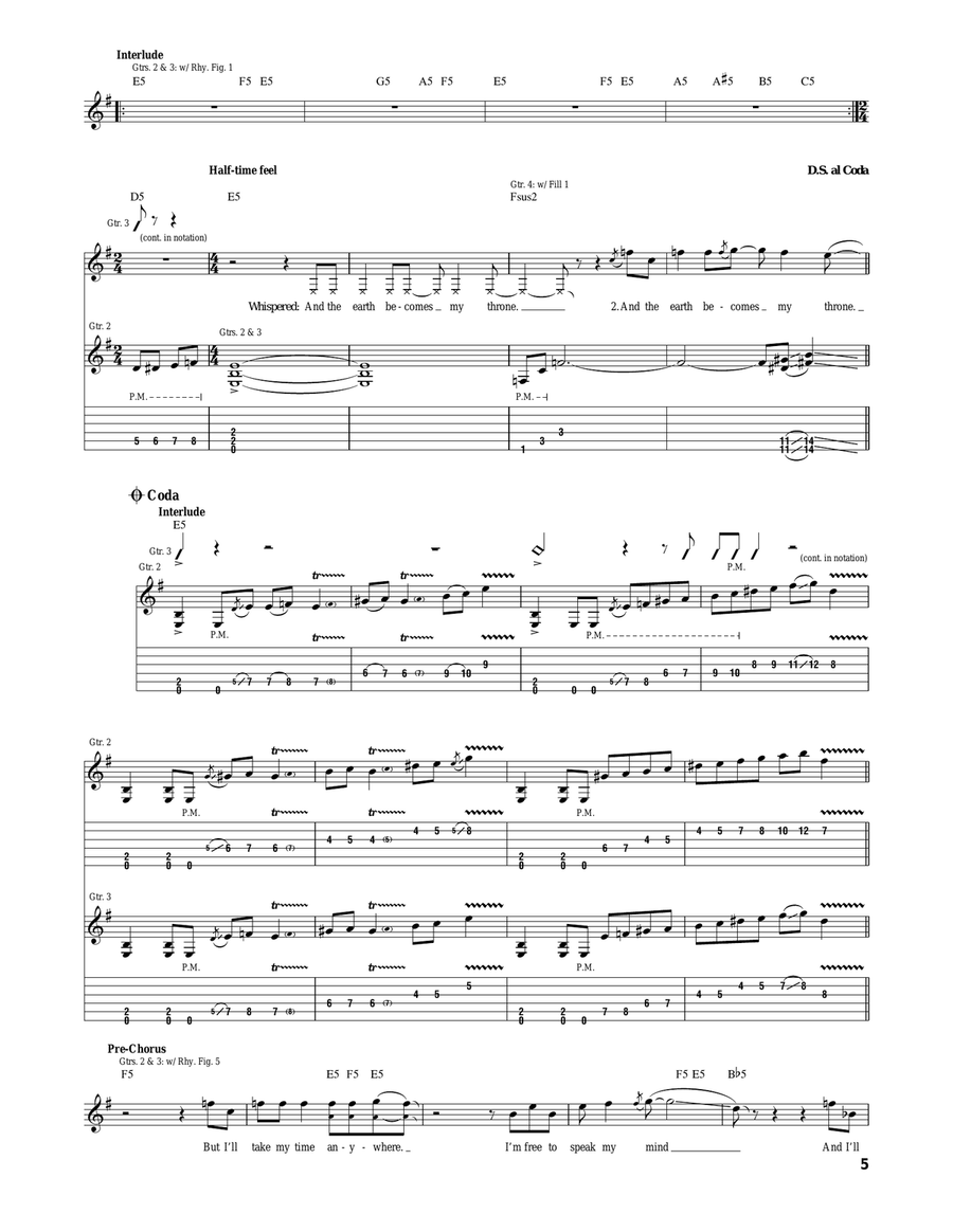 Wherever I May Roam Wherever I May Roam Acoustic Guitar scores gallery preview page 5