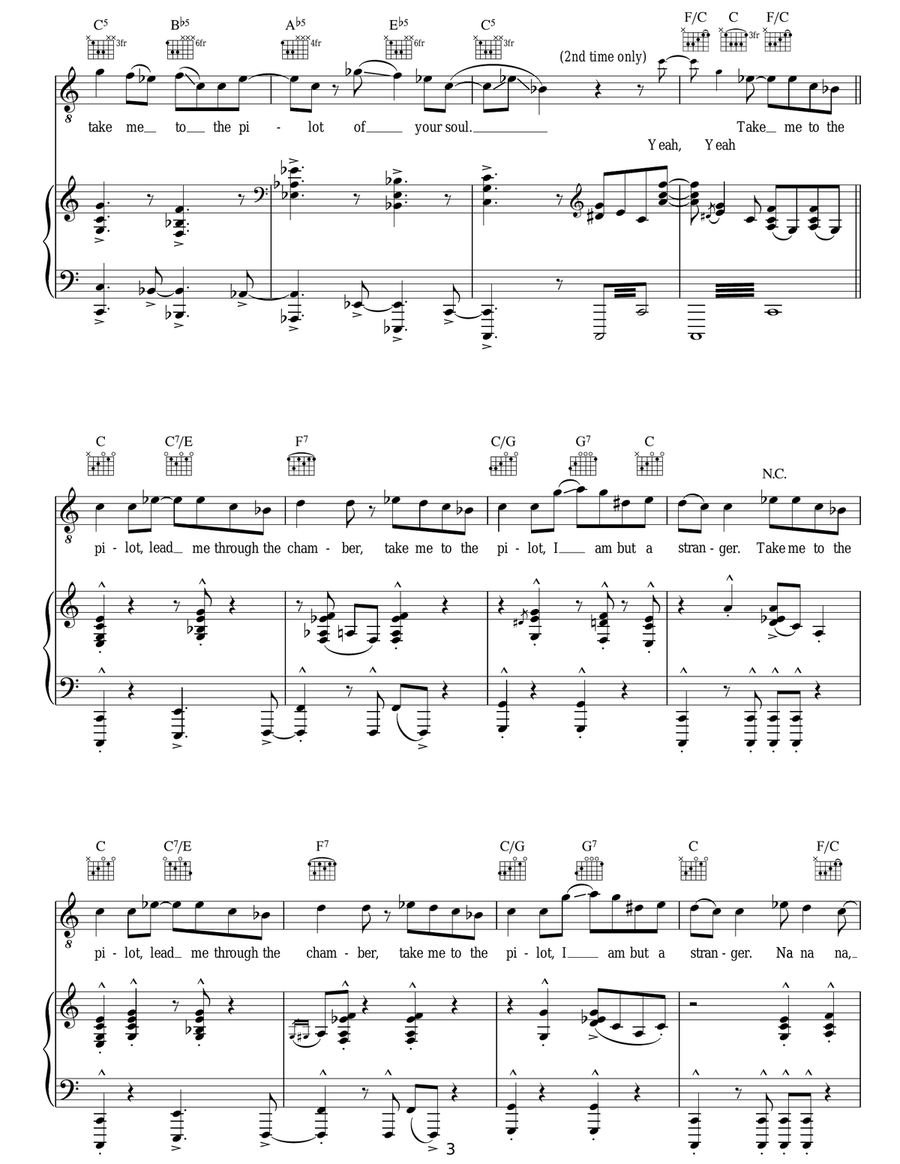 Take Me To The Pilot Take Me To The Pilot Acoustic Guitar scores gallery preview page 3