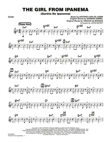 The Girl From Ipanema (Garota De Ipanema) - Guitar