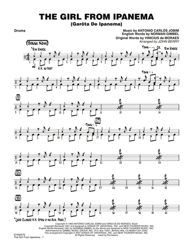 The Girl From Ipanema (Garota De Ipanema) - Drums