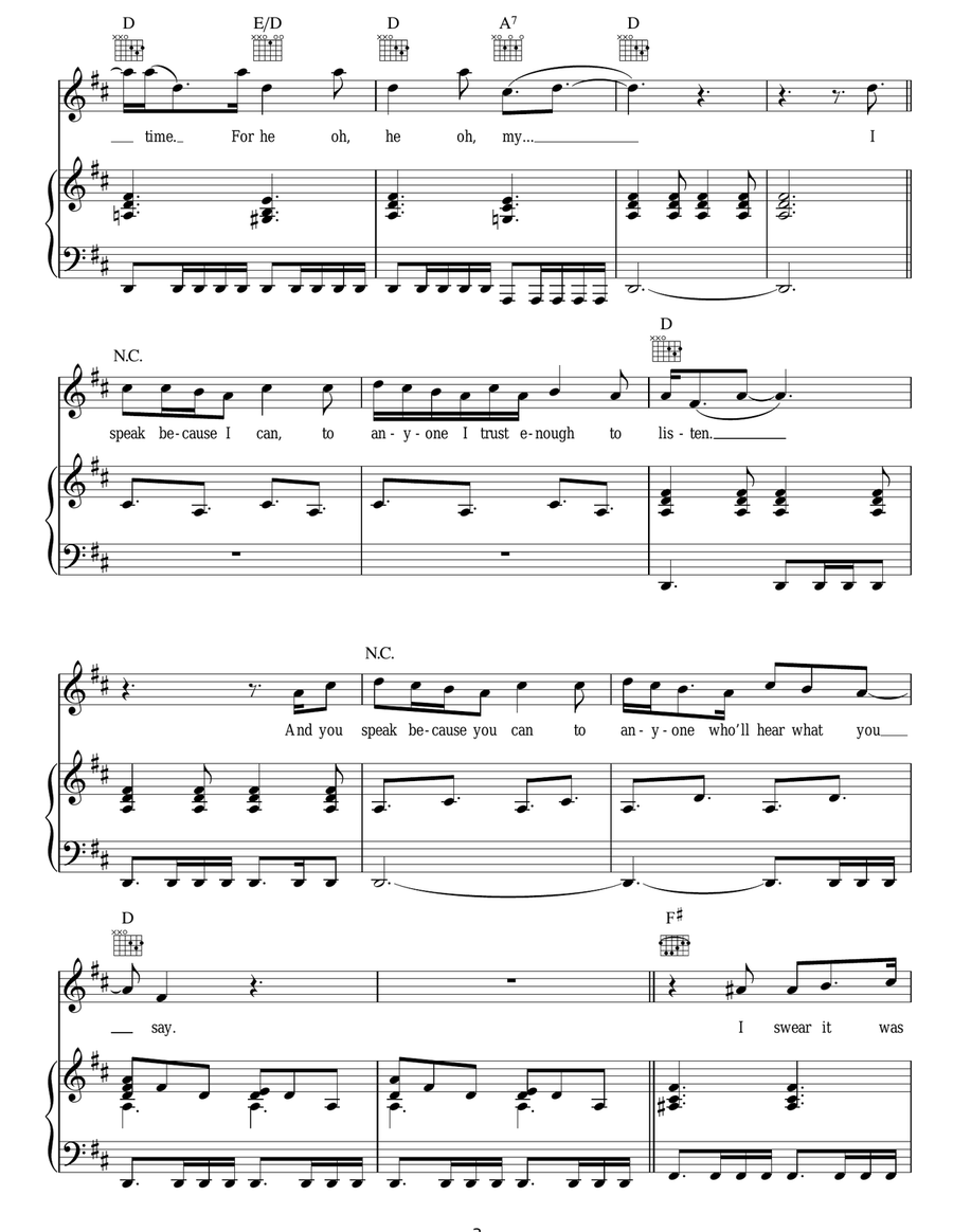 I Speak Because I Can I Speak Because I Can Acoustic Guitar scores gallery preview page 3