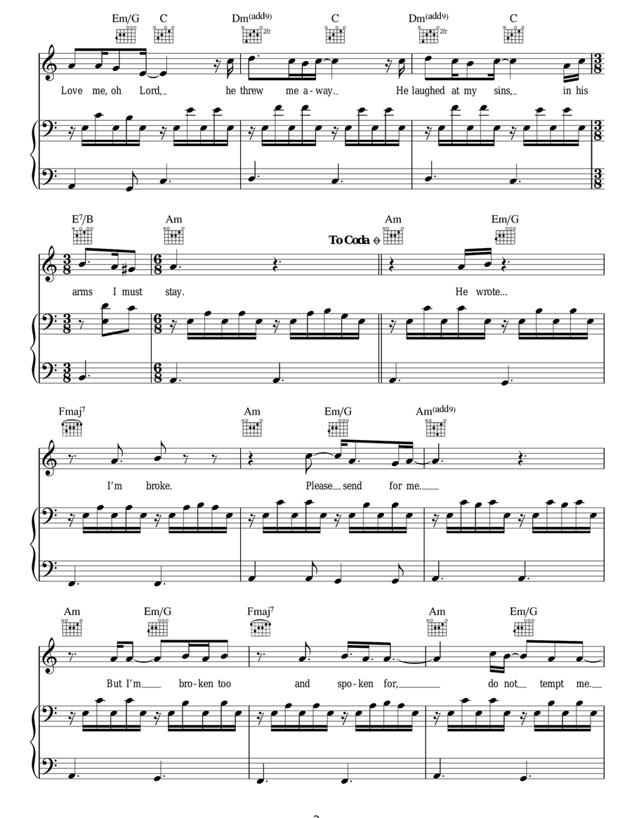 What He Wrote What He Wrote Acoustic Guitar scores gallery preview page 2